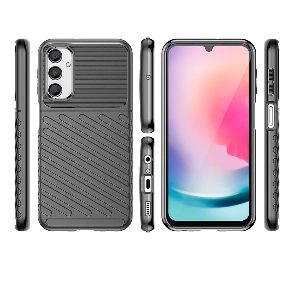 Thunder Case ovitek za Samsung Galaxy A24 4G (silikon, črn) 2
