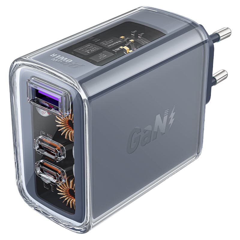 Acefast GaN 65W polnilec s 3 vrati (USB, 2xUSB C) - zelen (A45) 2