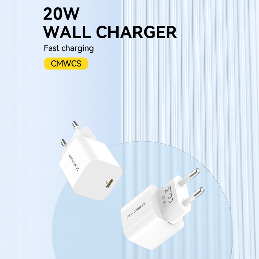Wozinsky CMWCS 20W USB-C PD zidni polnilnik – bel 4
