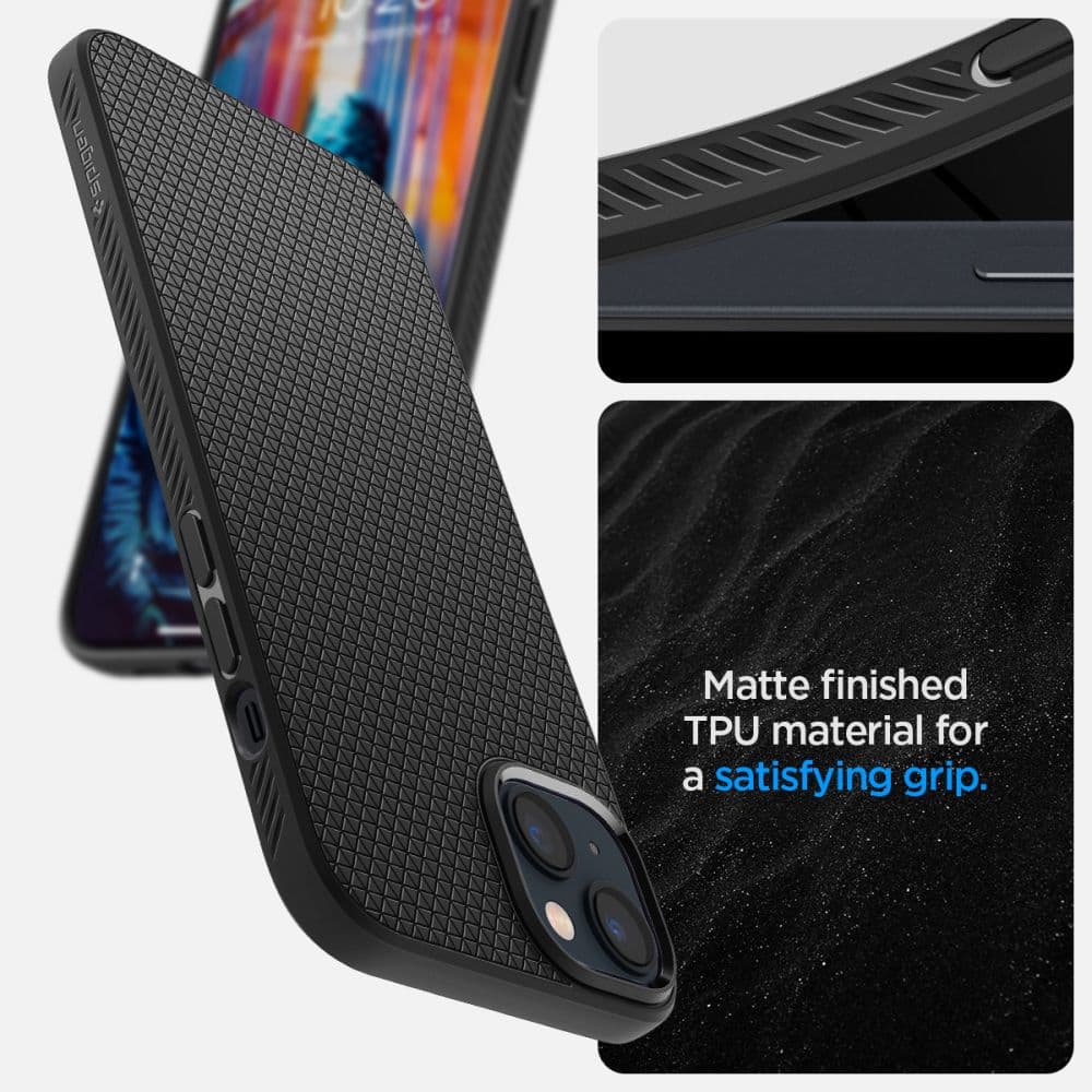 Spigen Liquid Air ovitek za iPhone 14 Plus - Mat črna 8