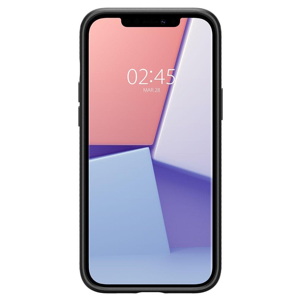 Ovitek Spigen Liquid Air za iPhone 12 / 12 Pro, mat črn 4
