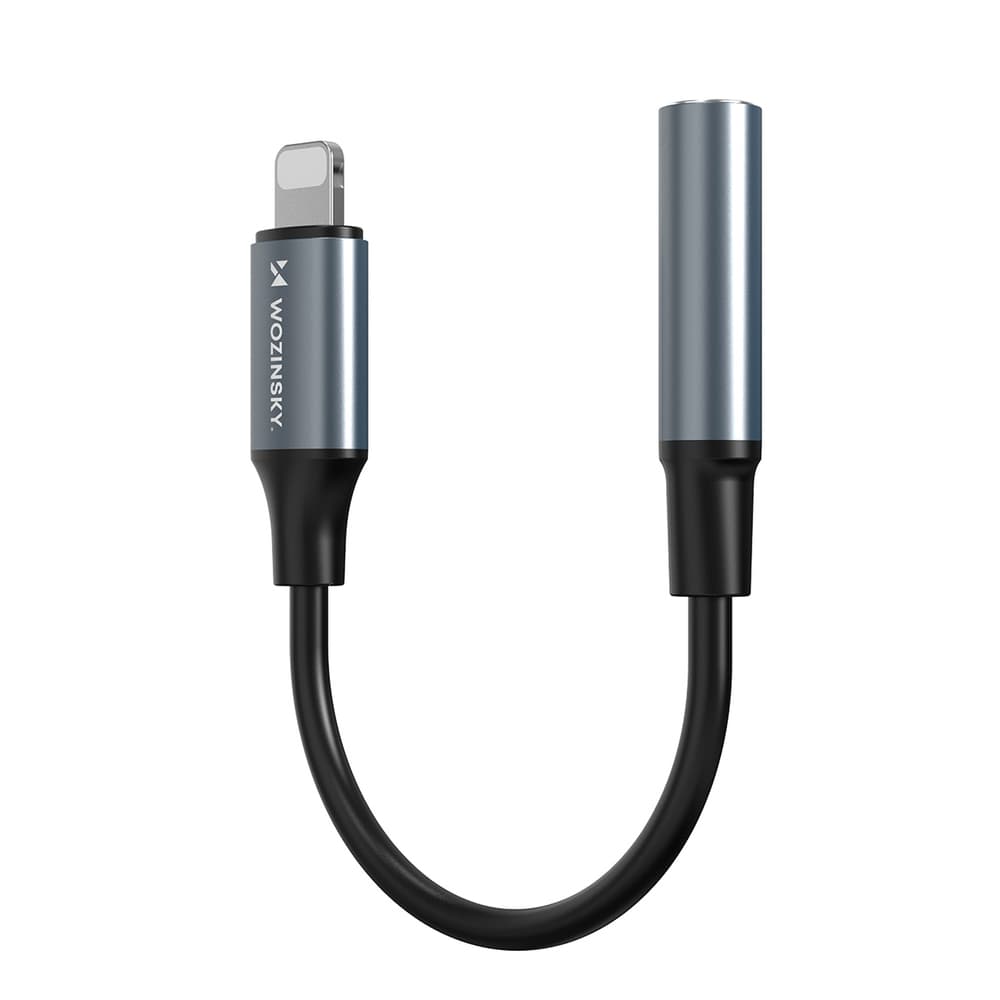 Wozinsky WALJ-01 Lightning na 3.5mm adapter (črn) 3