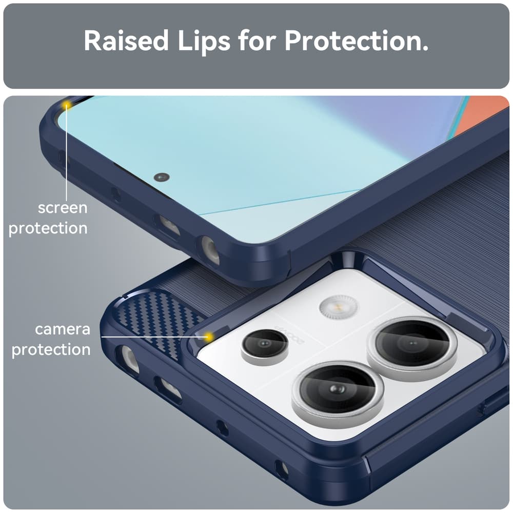 Carbon ovitek za Xiaomi Redmi Note 13 Pro - moder 6