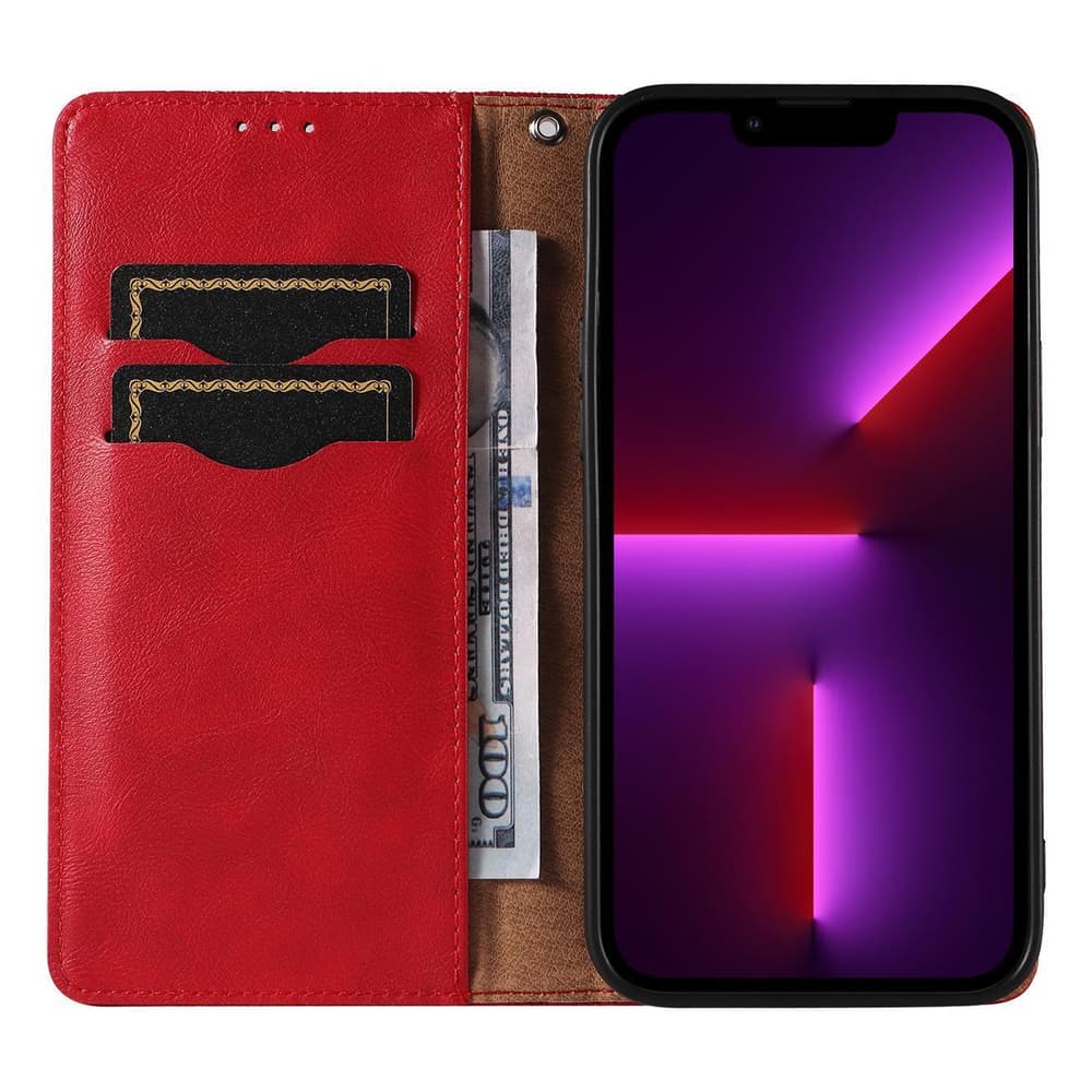 Hurtel Magnet Strap ovitek z denarnico in oporo za iPhone 14 Pro, rdeč 8