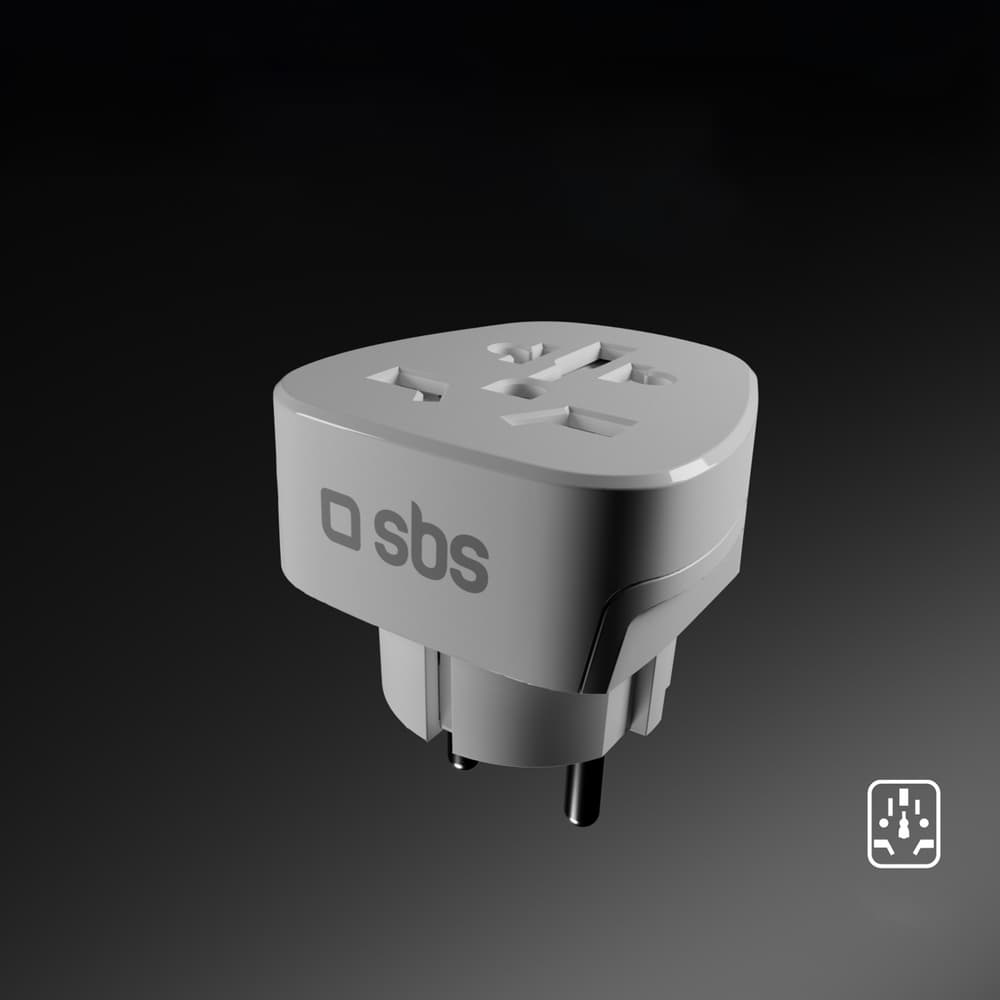 SBS Schuko/EU potovalni adapter (bel) 4