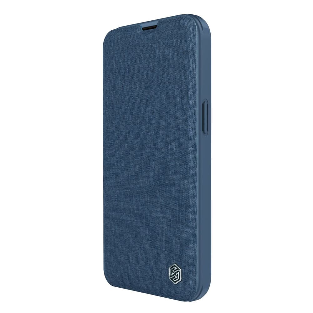 Nillkin Qin Cloth Pro Flip ovitek za iPhone 14 Plus, moder 3