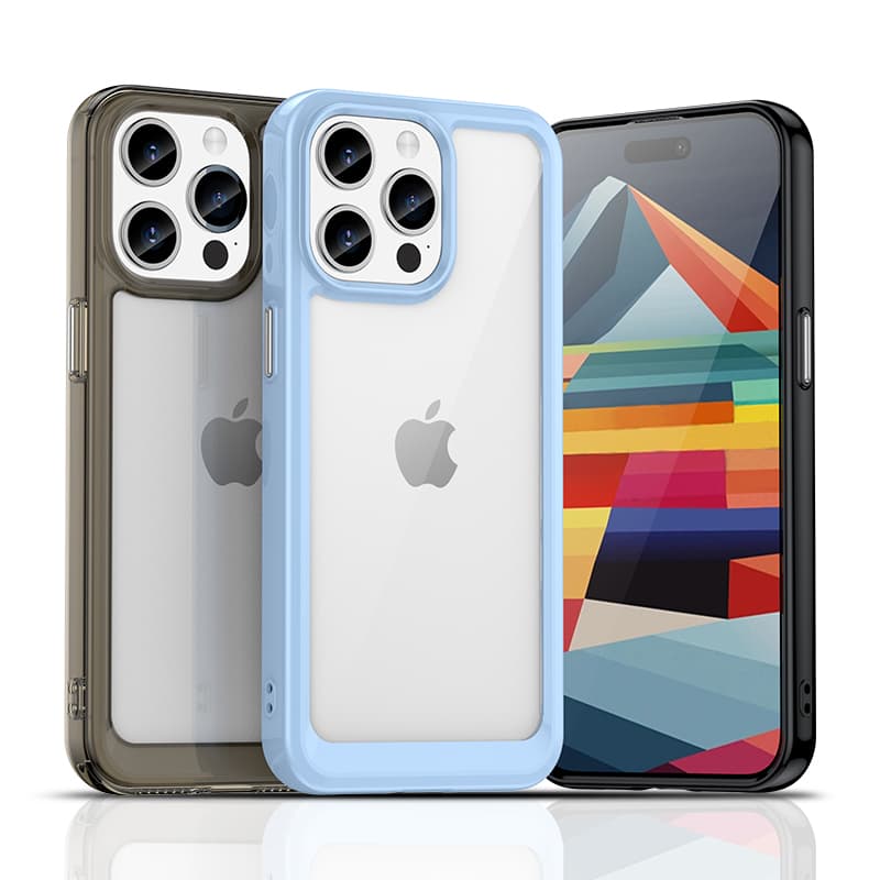 Hurtel Outer Space ojačano ohišje za iPhone 15 Pro s prožnim okvirjem, modro 4