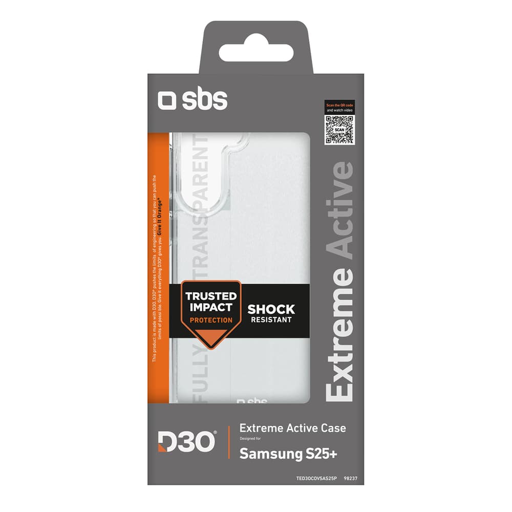 SBS D3O ovitek za Samsung Galaxy S25+ - Prozoren 3