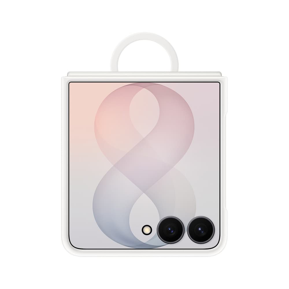 Samsung Silicone Ring Magnet ovitek za Galaxy Z Flip 8, bel 5