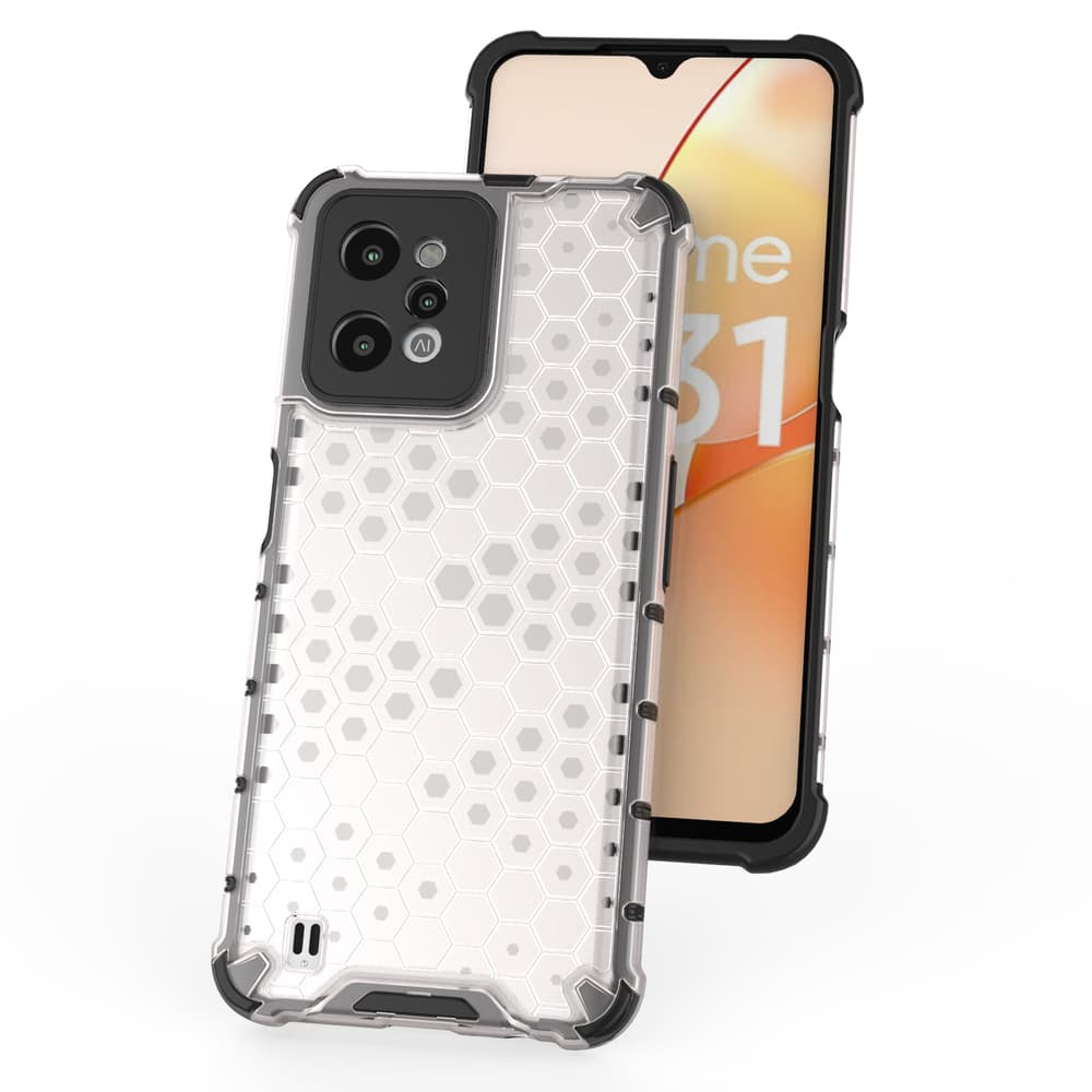 Ovitek Honeycomb za Realme C31, prozoren 7