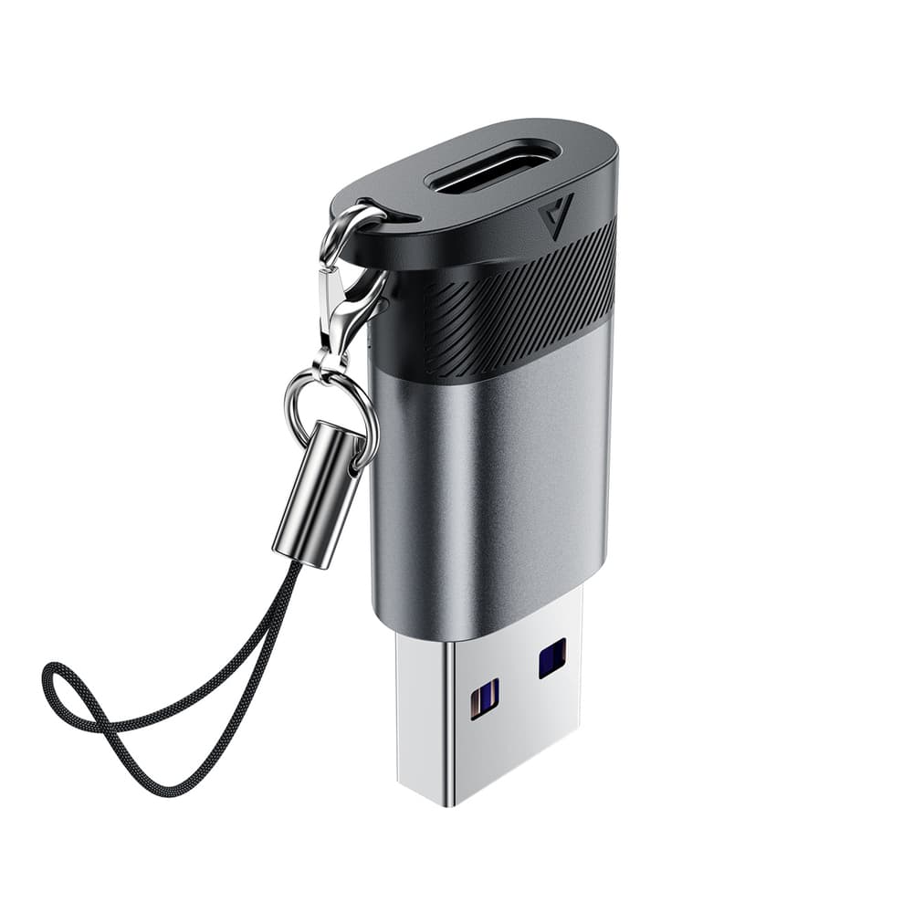 Acefast J8 USB-C na USB-A adapter, siv