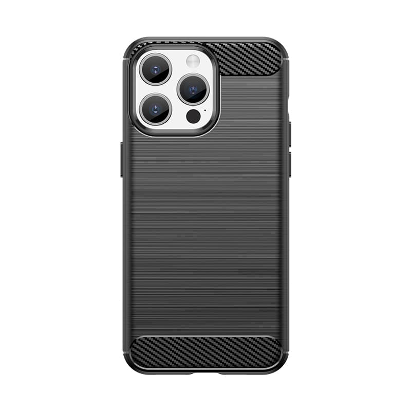 Prožen ovitek za iPhone 15 Pro Max Hurtel Carbon Case - črn