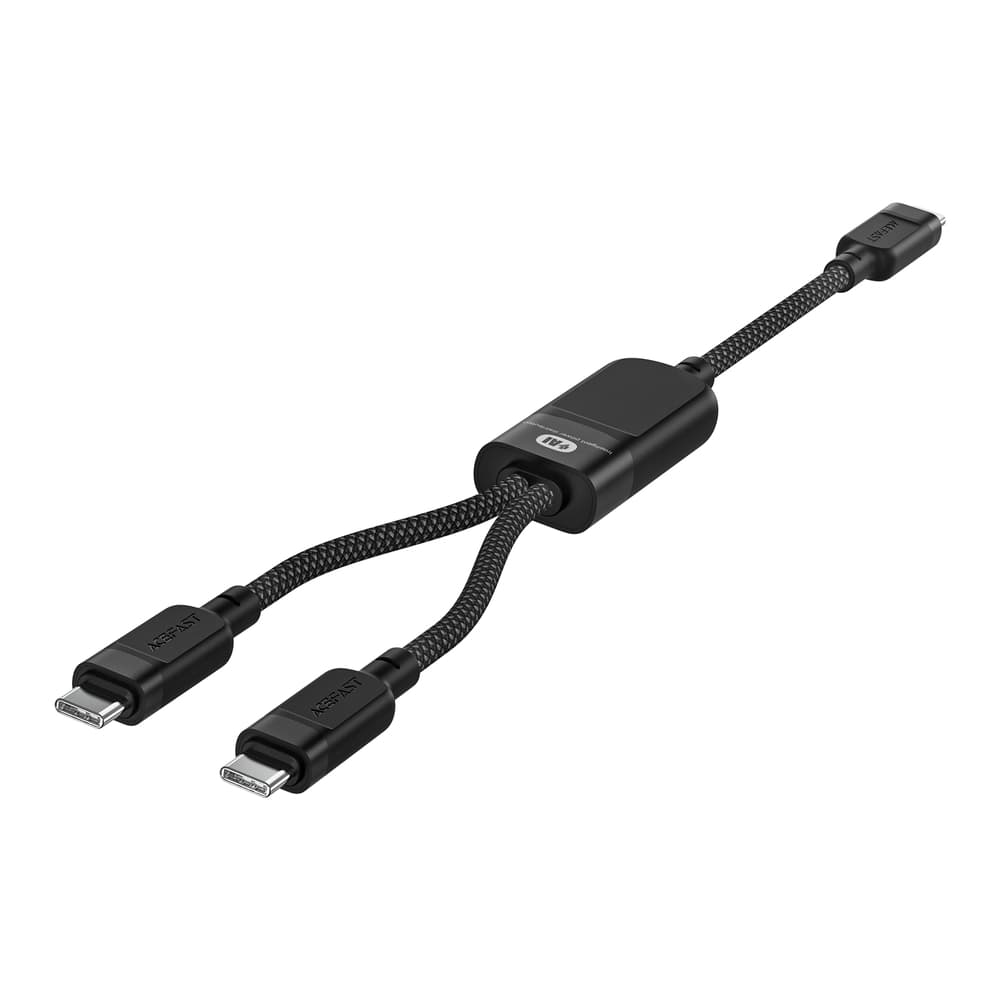Acefast C5 USB-C - USB-C / USB-C 2v1 kabel, 100W, 480Mb/s - črn 3