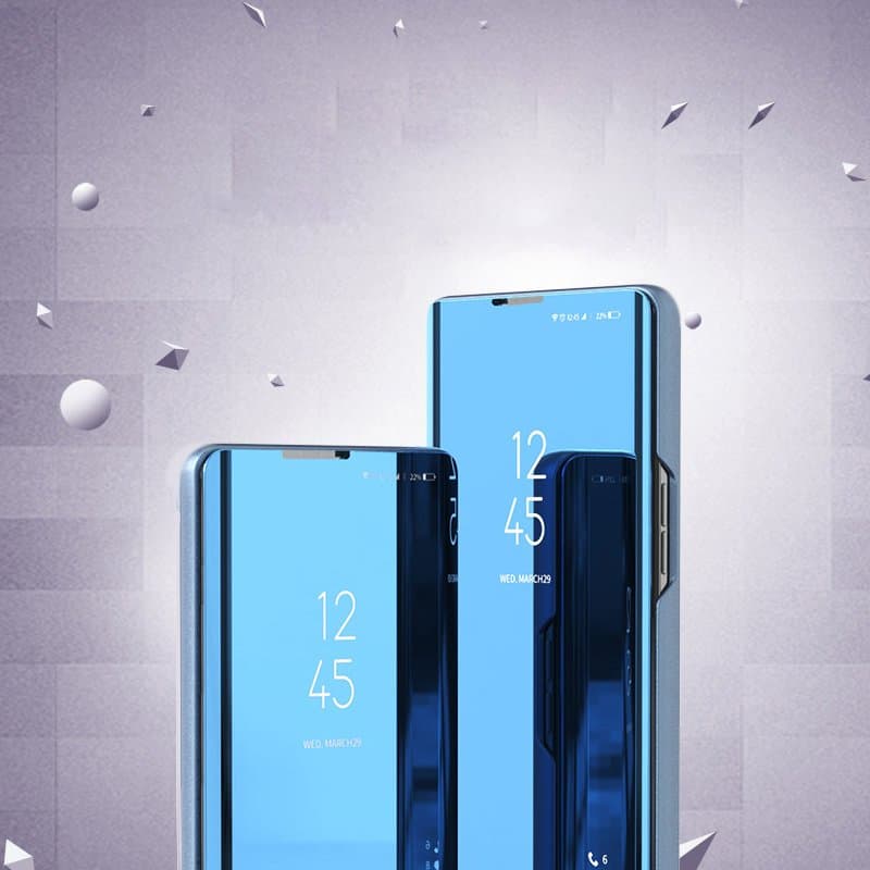 Preklopni ovitek Clear View za Poco M4 Pro 5G, moder 4
