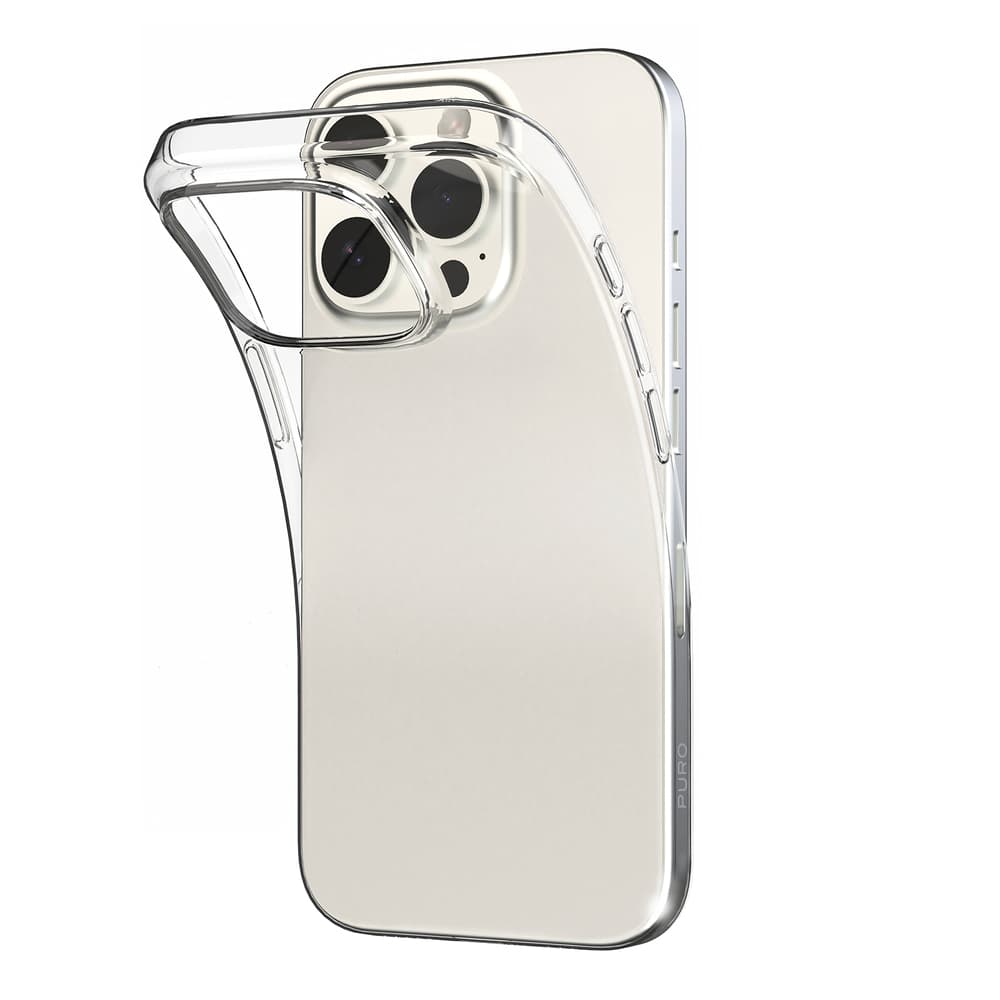 Puro 03 Nude silikonski ovitek za iPhone 16 Pro - prozoren