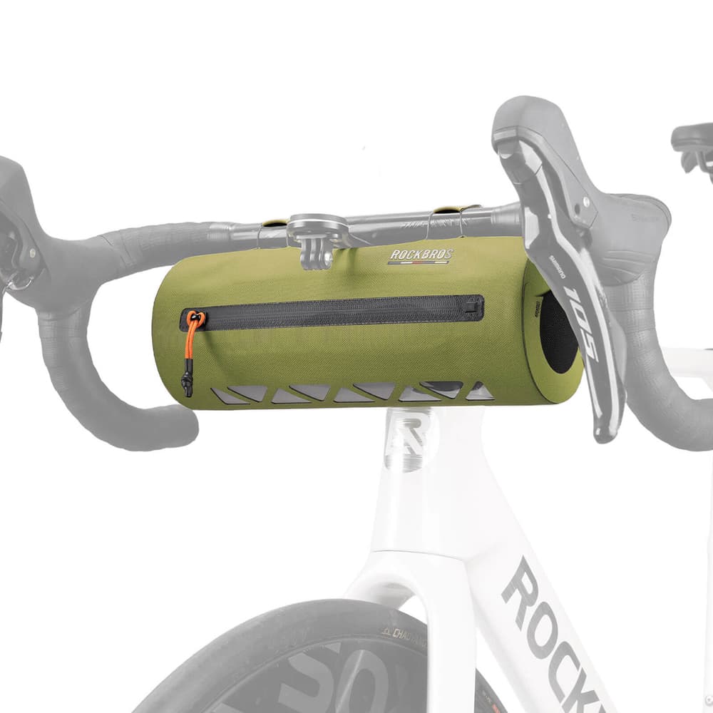 Rockbros AS-145 ROAD TO SKY vodotesna torbica za krmilo, 2 l - zelena