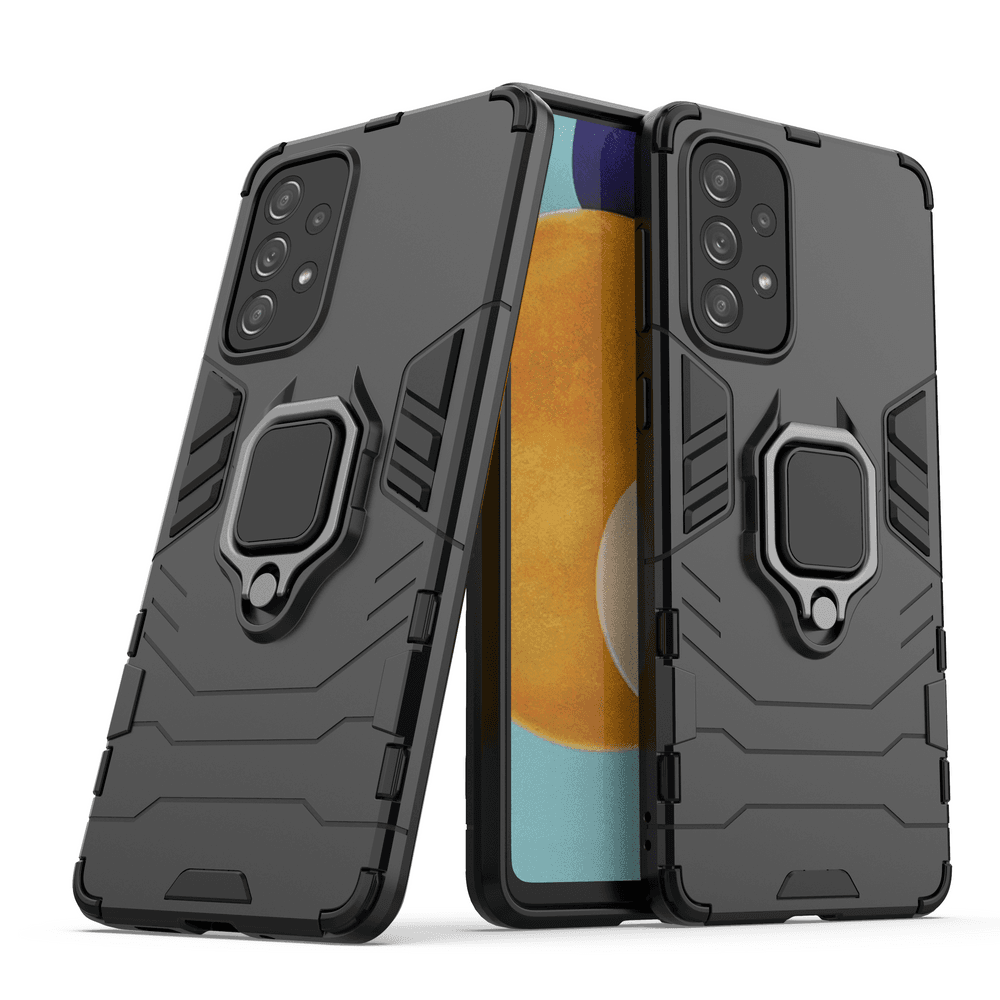 Ring Armor hibridni ovitek z magnetnim držalom za Samsung Galaxy A73 črn