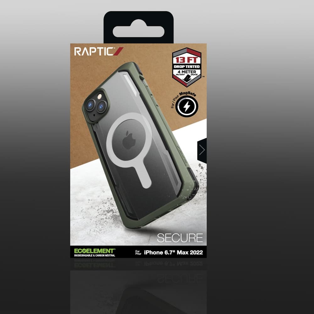 Raptic X-Doria Secure ovitek za iPhone 14 Plus z MagSafe, zelen 6