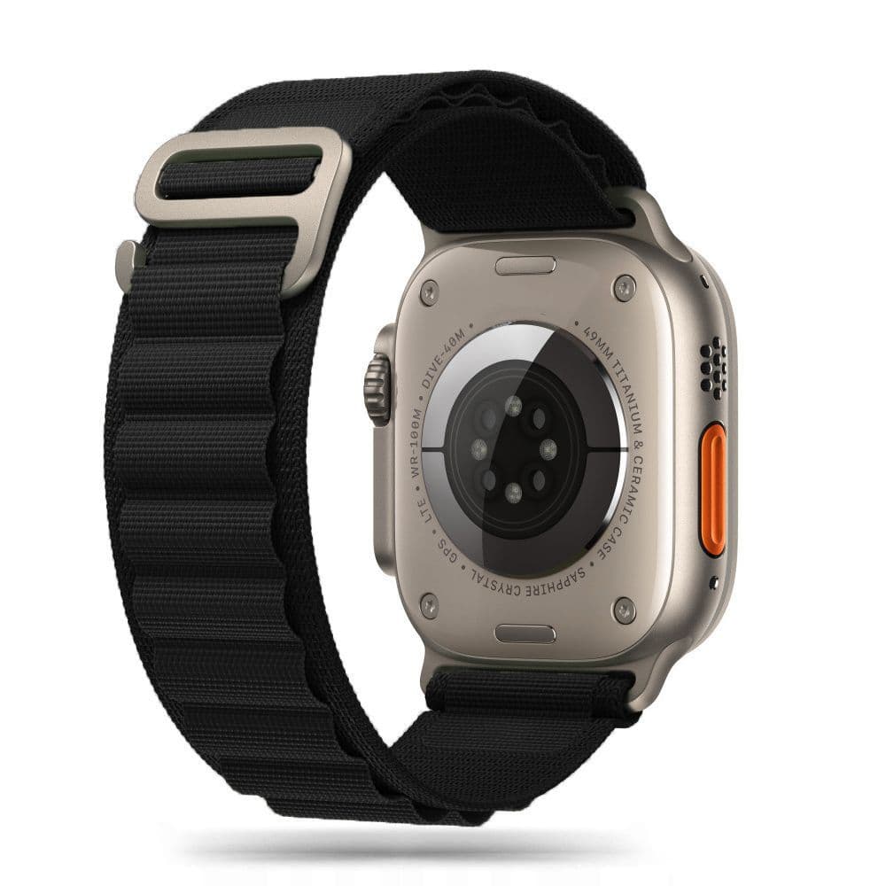 Tech-Protect Nylon Pro pašček za Apple Watch (42-49mm) - Črn