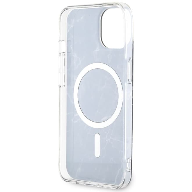 Ovitek Guess Marble MagSafe za iPhone 14 Plus, črn 7