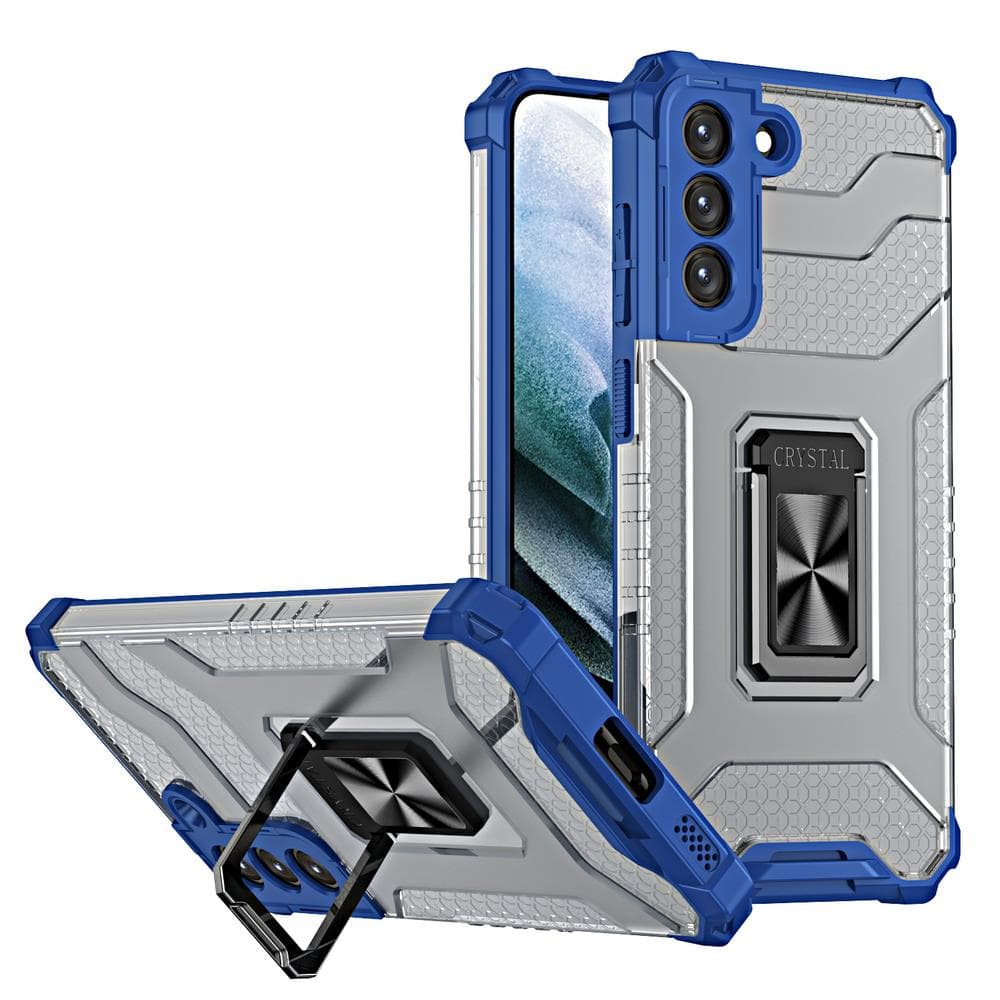 Crystal Ring Case ovitek za Samsung Galaxy S22 + (S22 Plus) (modra)
