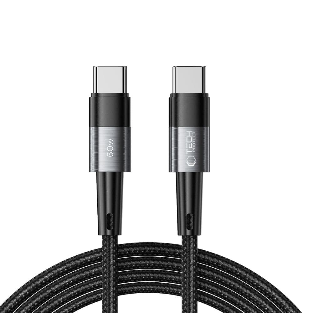 Polnilni kabel Tech-Protect UltraBoost USB-C/USB-C PD 60W 2m - siv