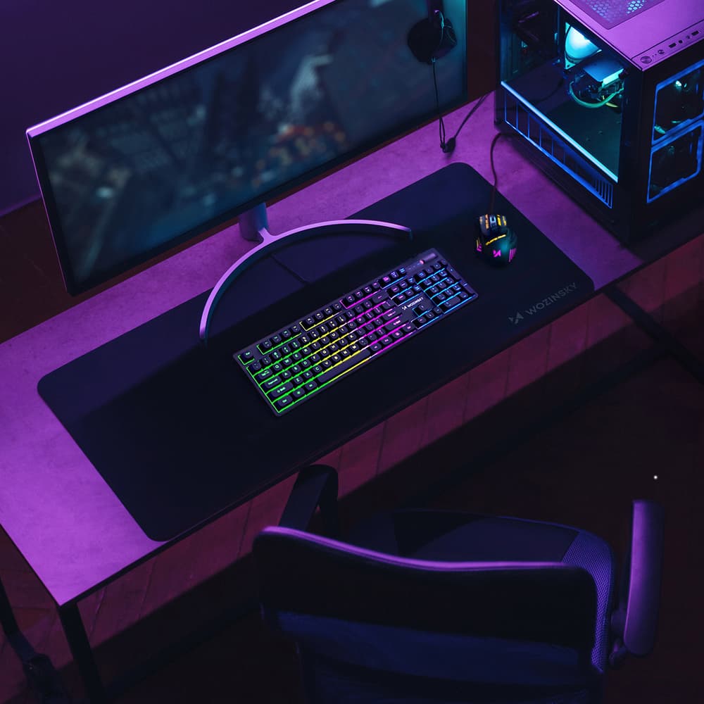 Gaming podloga za miško Wozinsky WPD-B1000 XXL, 1000x500mm, vodoodbojna, črna 7