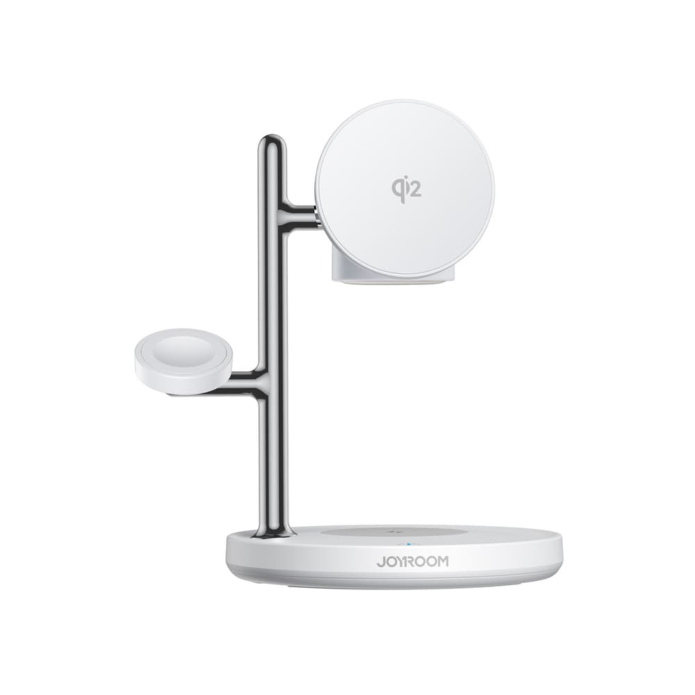 Joyroom JR-W23 Qi2 4-v-1 Namizni polnilnik z nočno lučko - Bela