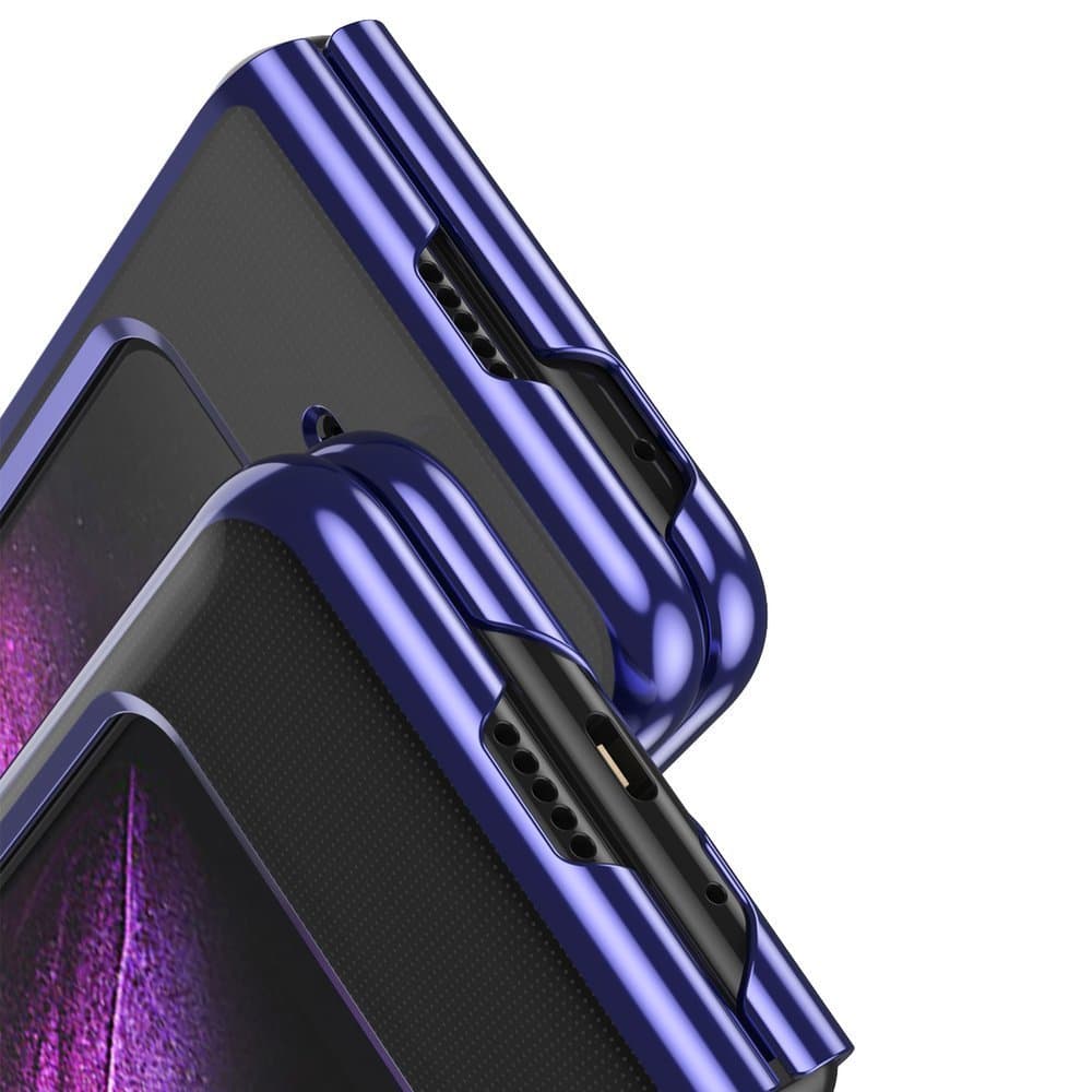 Plating Case elektropletna ovitek za Samsung Galaxy Fold, modra 6