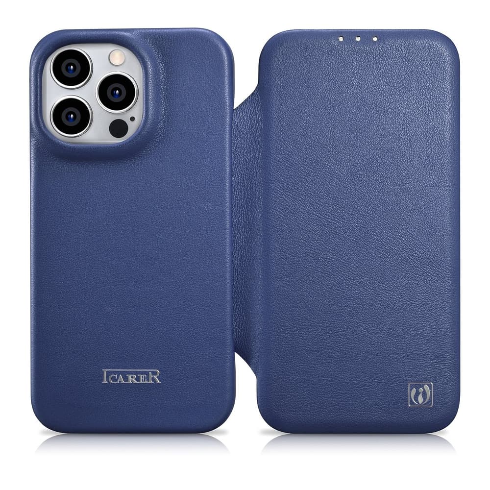 Ovitek iCarer CE za iPhone 14 Pro, moder