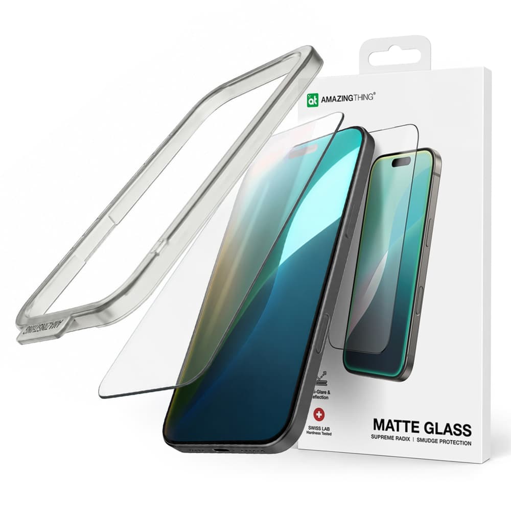 AmazingThing Radix Matte Steklo za iPhone 16