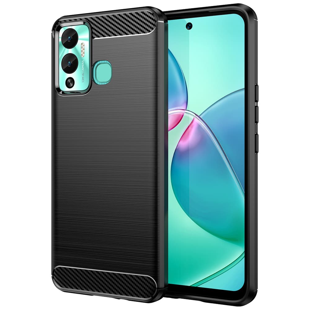 Carbon Case ovitek za Infinix Hot 12 Play NFC / Hot 12 Play (črn)