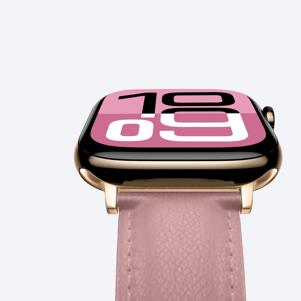 Usnjen pašček AmazingThing Class Band za Apple Watch 45/46/49mm - Roza 5
