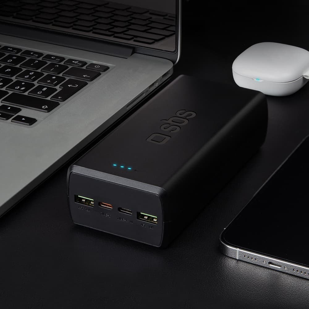 Powerbank SBS TTBB30000PD20K, 30000 mAh, 2x USB-C, 2x USB-A, črna 4