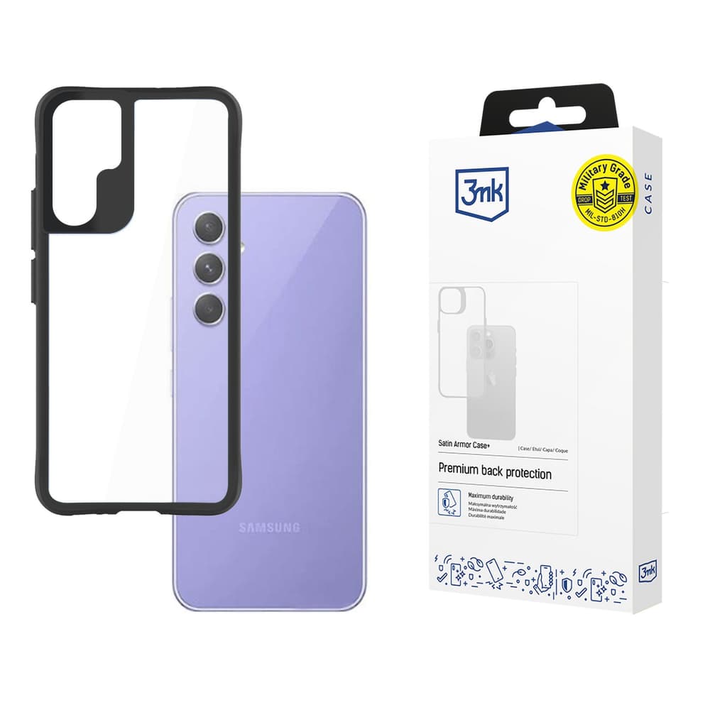 Ovitek 3mk Satin Armor Case+ za Samsung Galaxy A54 5G - črn