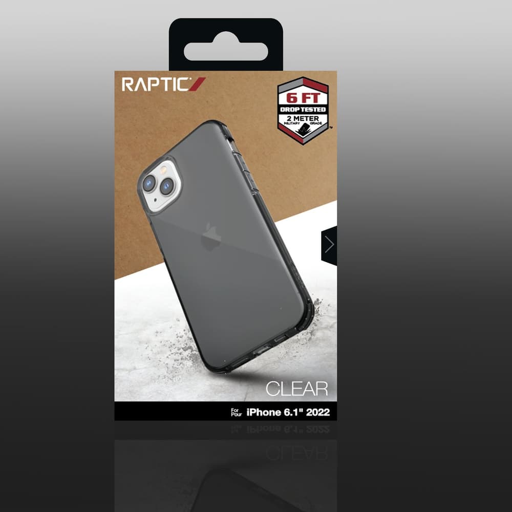 Raptic X-Doria Clear Case za iPhone 14, siva ohišje 3