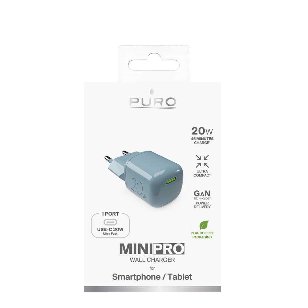 Puro 20W GaN USB-C zidni polnilnik - zelen 2