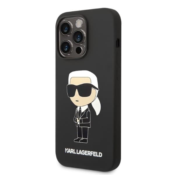 Etui Karl Lagerfeld Silicone Ikonik za iPhone 14 Pro - črni 2