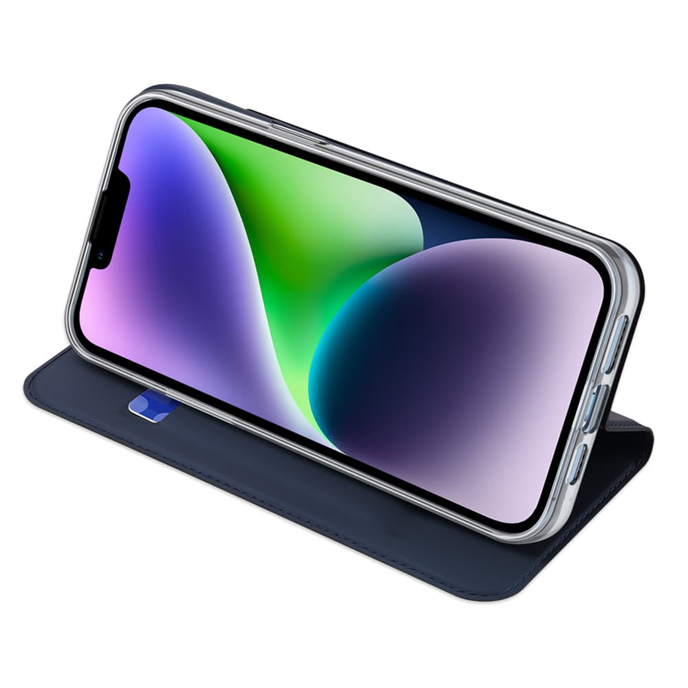 Dux Ducis Skin Pro denarnica ovitek za iPhone 15 Plus - Modra 5