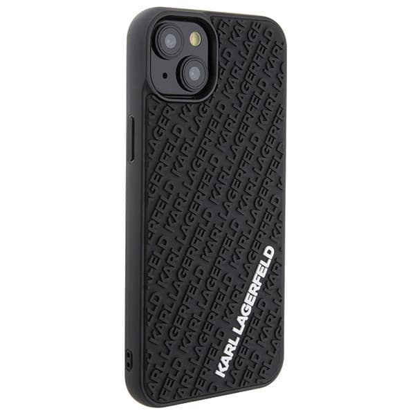 Karl Lagerfeld ovitek za iPhone 15 Plus, 3D Rubber Multi Logo, črn 4