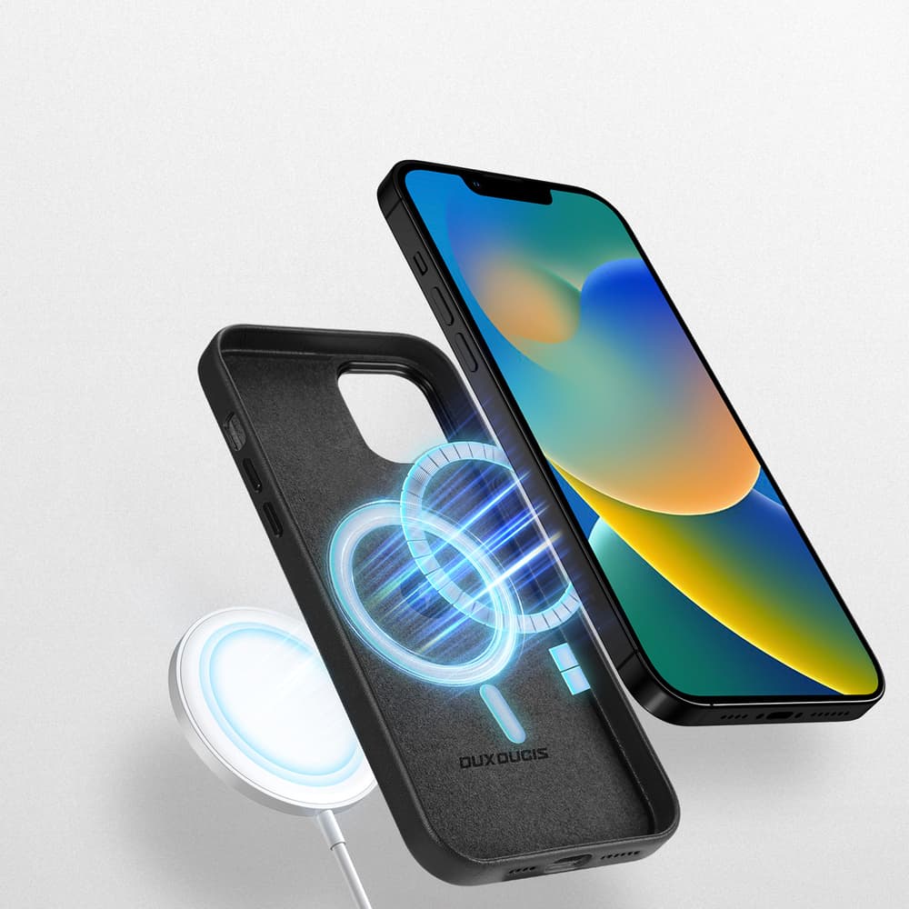 Ovitek Dux Ducis Grit usnjen za iPhone 14 Plus (MagSafe), črn 3
