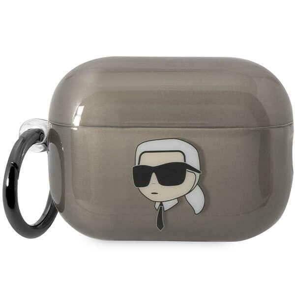 Karl Lagerfeld ovitek za Airpods Pro 2 Ikonik Karl Lagerfeld, črn