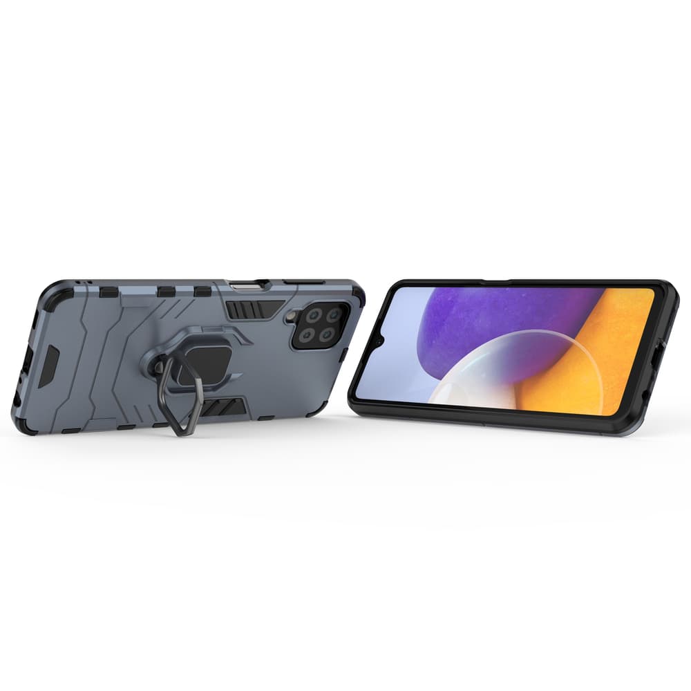 Ring Armor ovitek z obročem za Samsung Galaxy A22 4G, moder 6