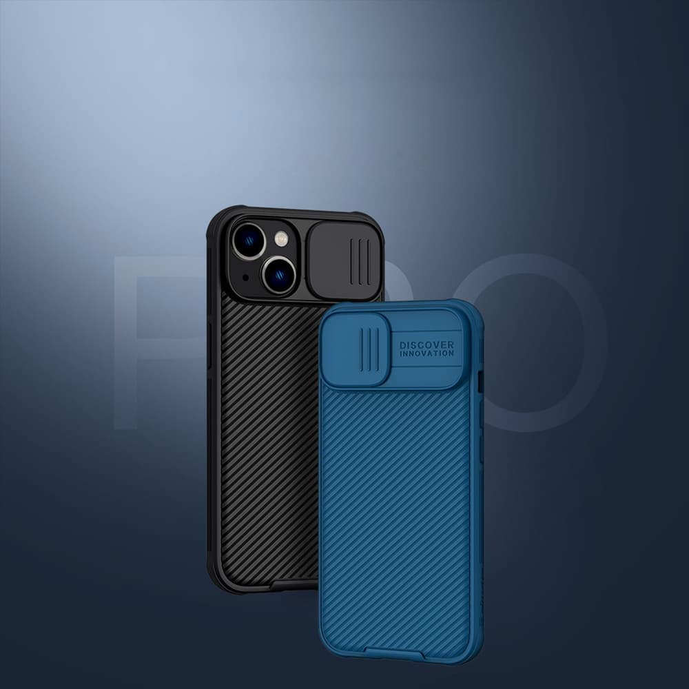 Nillkin CamShield Pro ovitek za iPhone 14 Plus s ščitom za kamero, moder 7