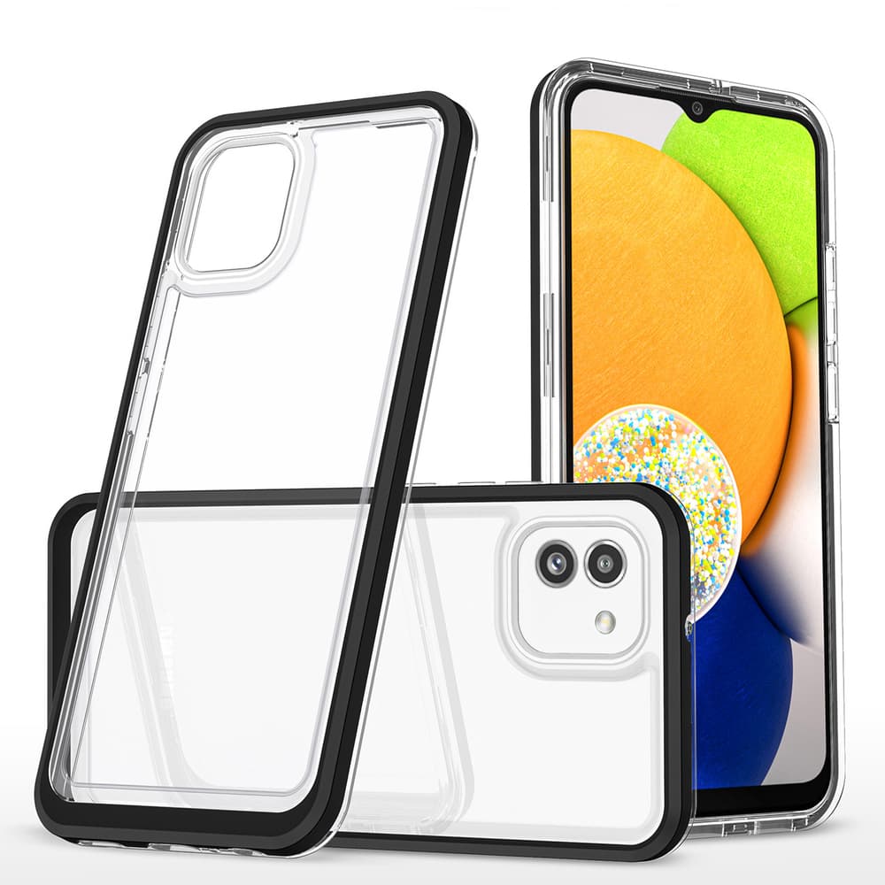Clear 3in1 ovitek za Samsung Galaxy A03, črn
