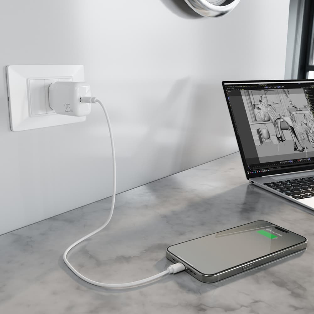 Puro Daily Prolite 25W USB-C PD polnilnik, bel 8