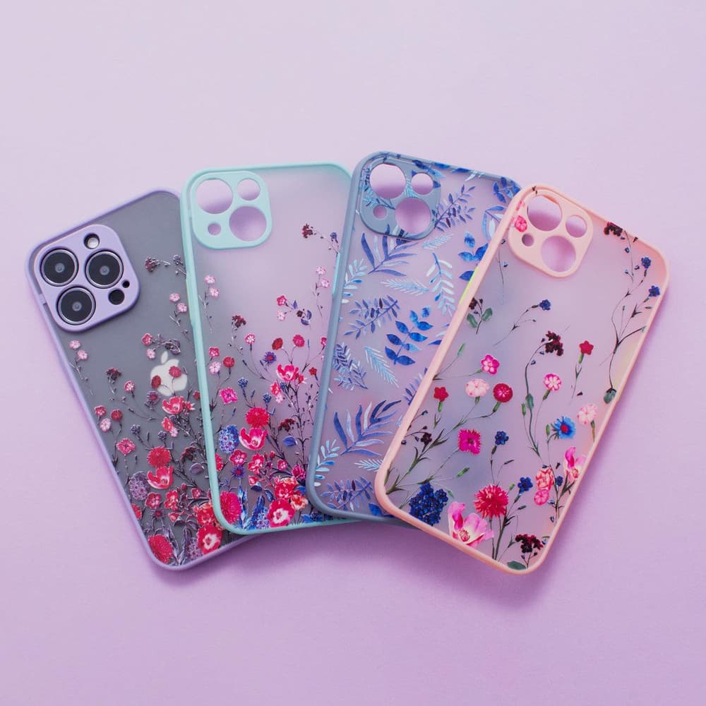 Hurtel ovitek Design Case za iPhone 12 Pro Max, cvetličen roza 7