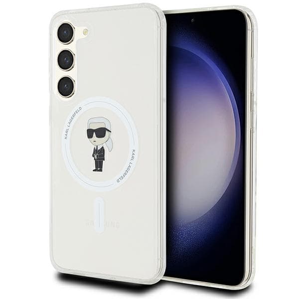 Karl Lagerfeld Ovitek IML Ikonik MagSafe za Samsung Galaxy S23+, prozoren