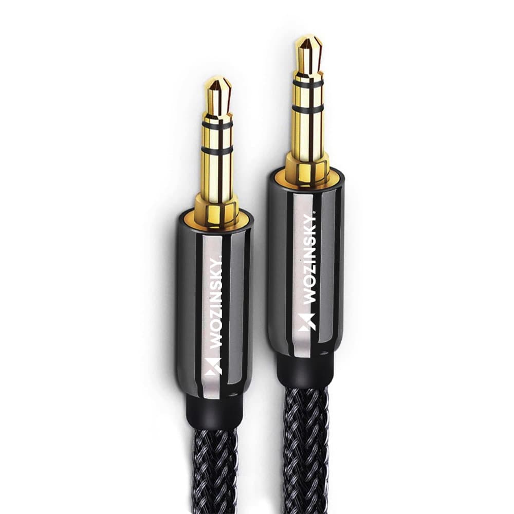 Avdio kabel Wozinsky mini jack 2x AUX, 3m, črn 2