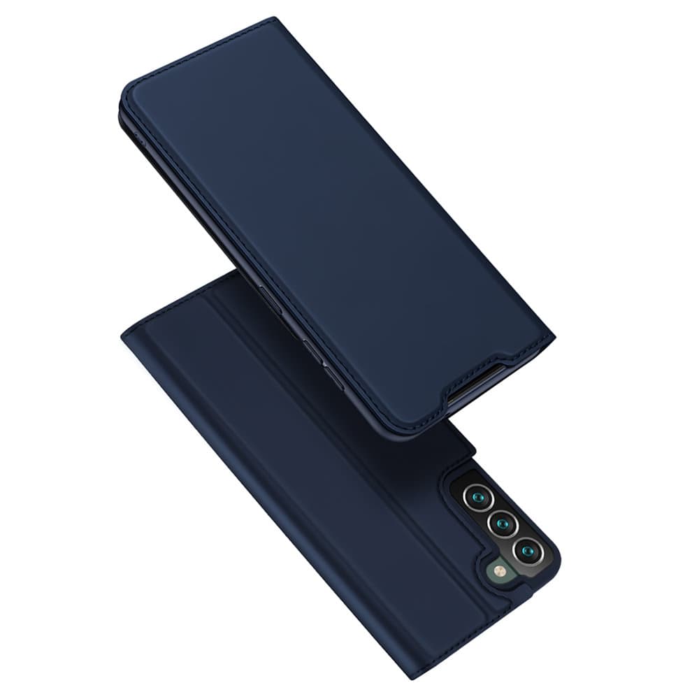 Dux Ducis Skin Pro usnjen etui s stojalom za Samsung Galaxy S22+ (S22 Plus), modra